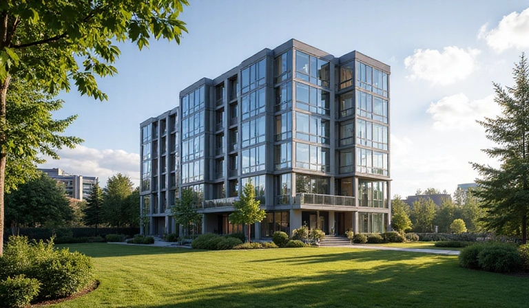 Luxuriöses Wohngebäude mit moderner Architektur