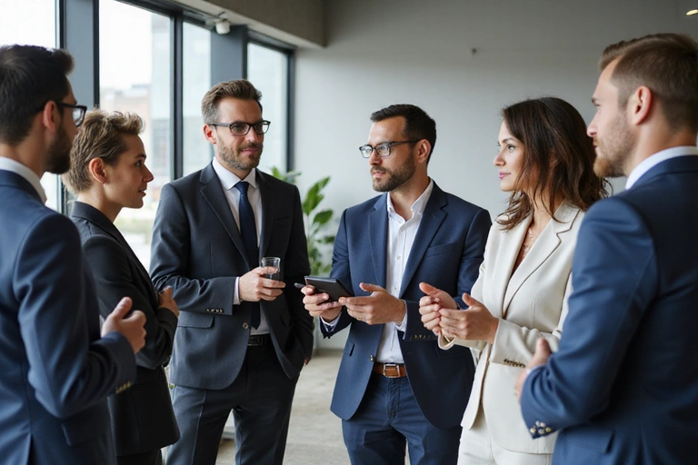 Erfolgreiche Investoren besprechen Projekte